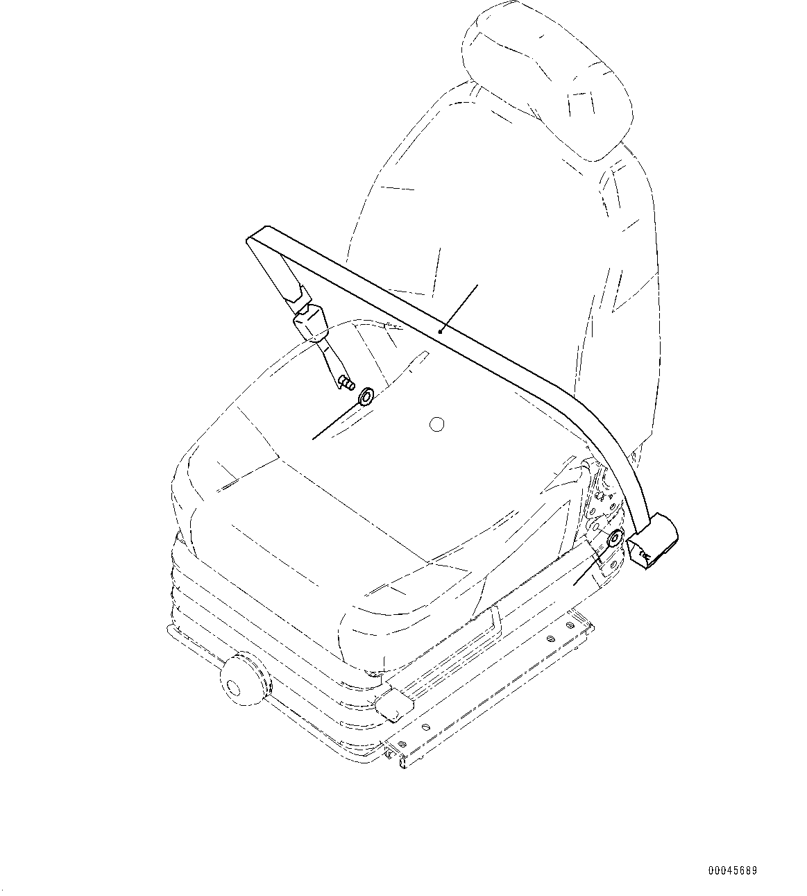 Seat Belt, (#700001-) — komatsu parts diagram