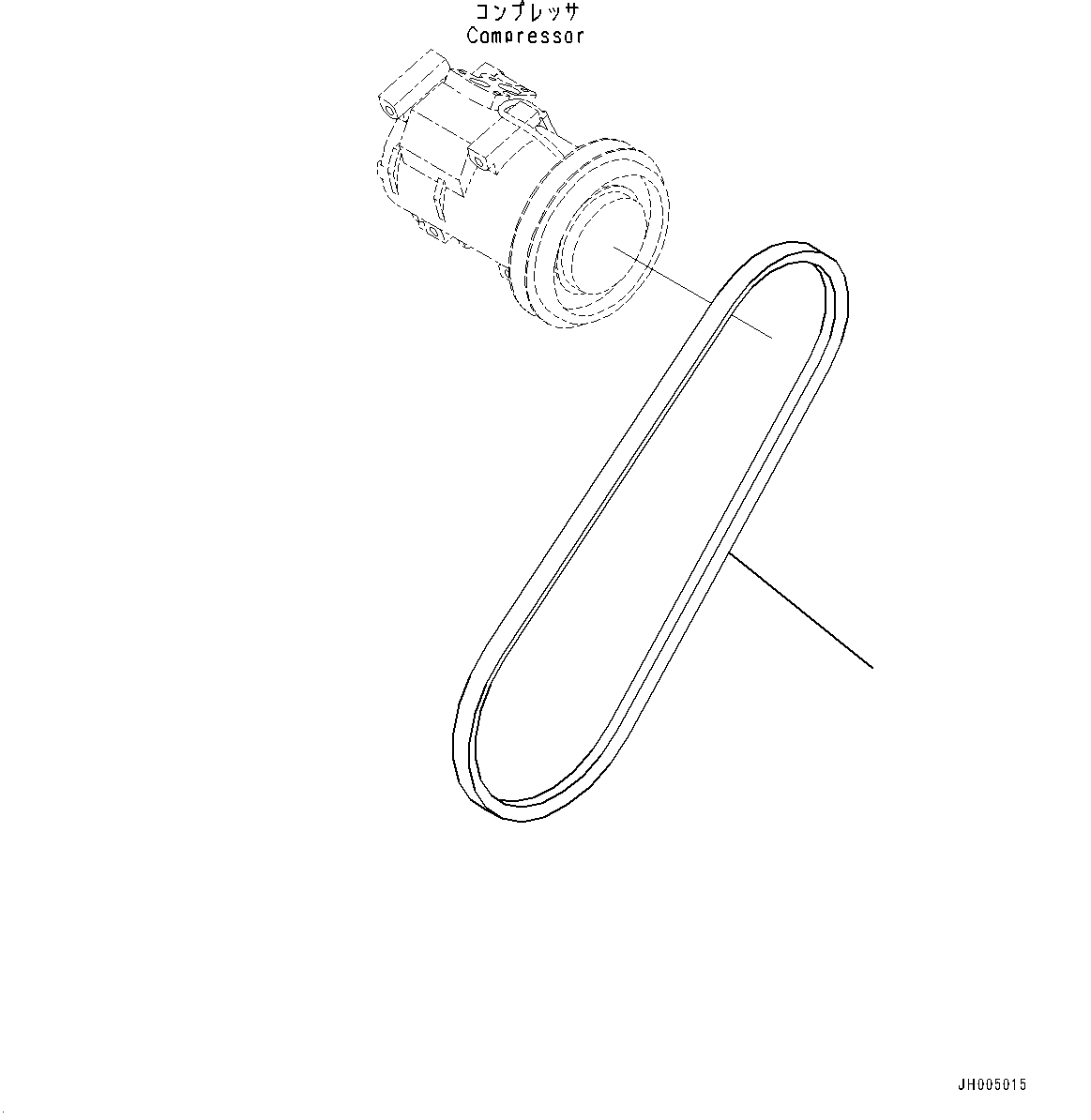 Air Conditioner, V-Belt(#700001-) — komatsu parts diagram