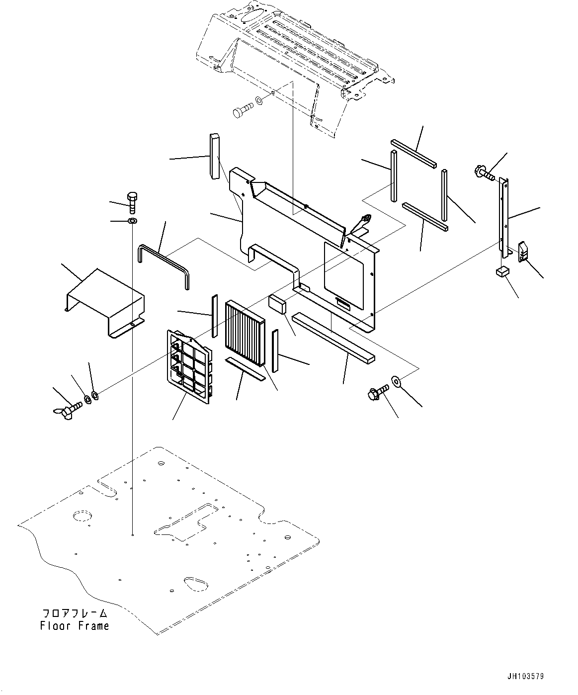 Cab, Cab In Parts, Partition and Recirculation Air Filter(#700001-) — komatsu parts diagram