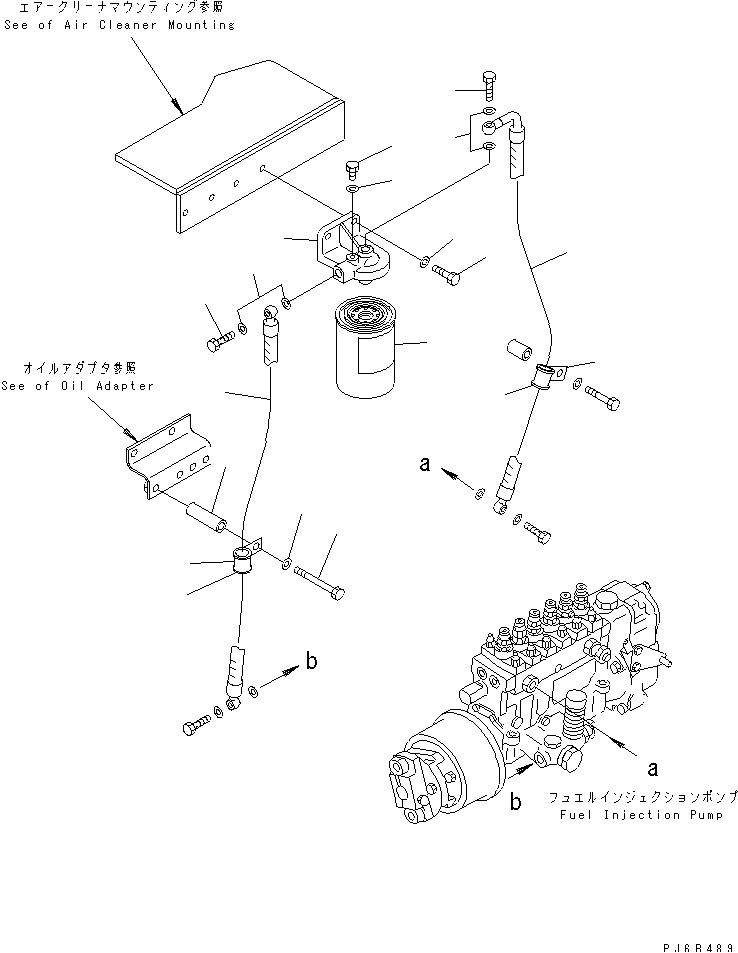 FUEL FILTER (EXTREME COLD TERRAIN SPEC.)(#61434-) — komatsu parts diagram