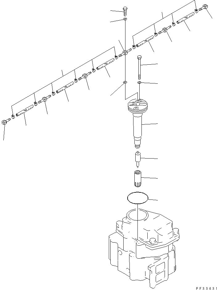 INJECTION NOZZLE (EXTREME COLD TERRAIN SPEC.)(#61434-) — komatsu parts diagram