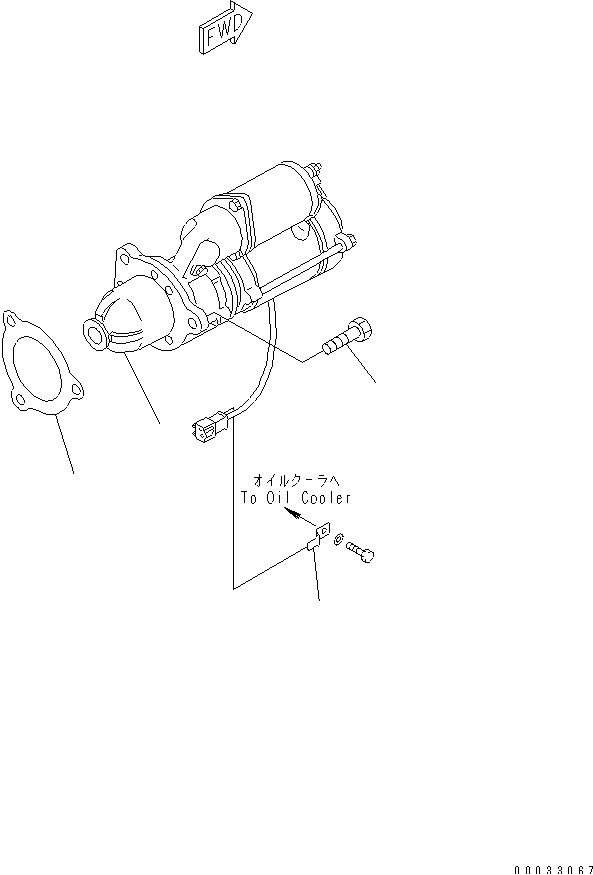 STARTING MOTOR MOUNTING (11KW)(#62324-) — komatsu parts diagram