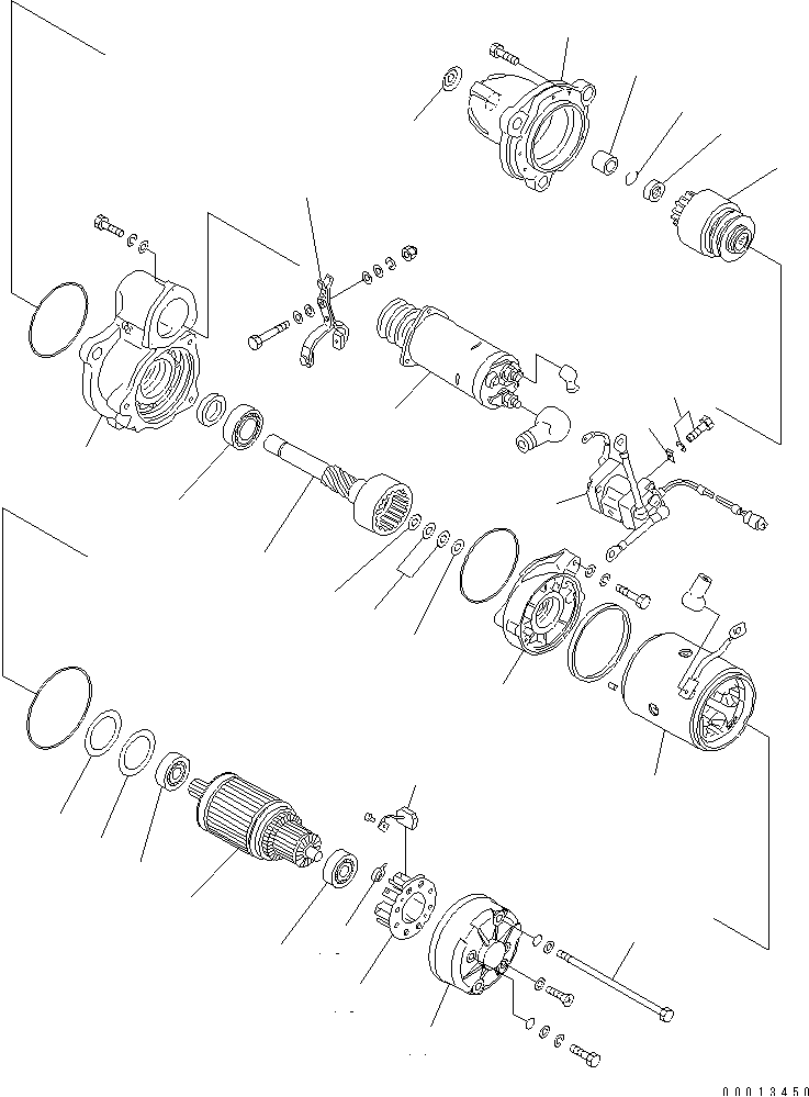 STARTING MOTOR (11KW) (INNER PARTS)(#90771-) — komatsu parts diagram