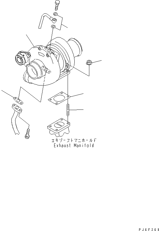 TURBOCHARGER MOUNTING(#26300902-) — komatsu parts diagram