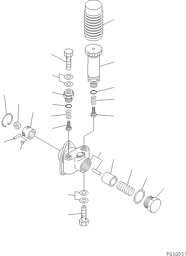 FUEL INJECTION PUMP (FEED PUMP) (INNER PARTS)(#26304081-) — komatsu parts diagram