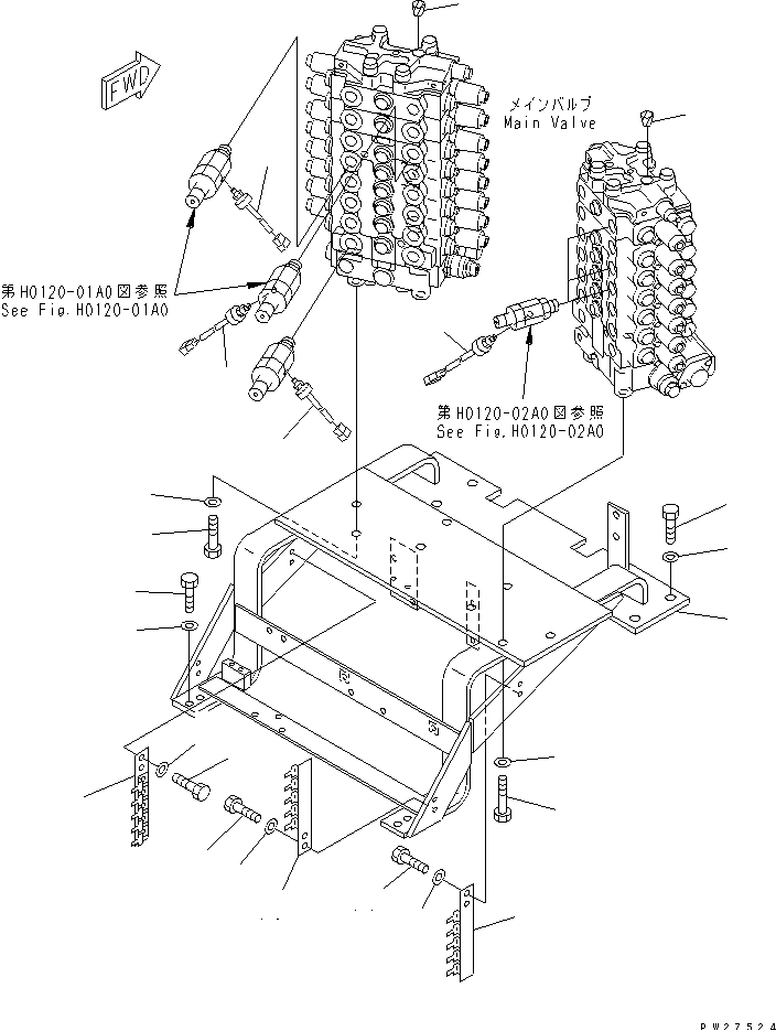 MAIN VALVE (3/3) — komatsu parts diagram