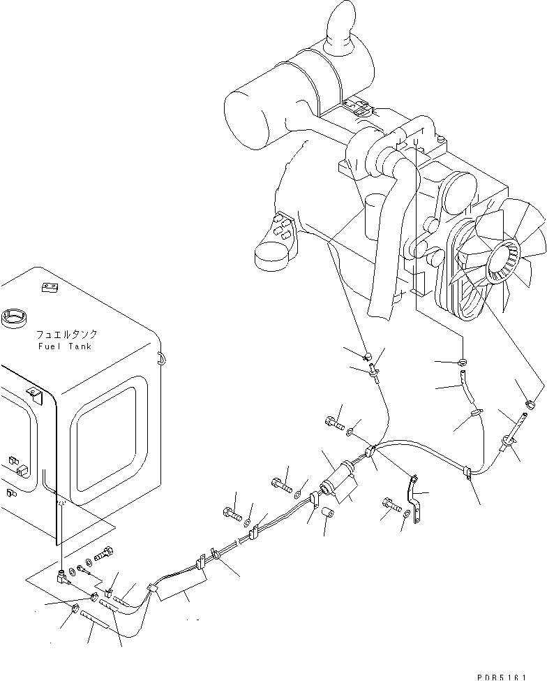 FUEL LINES — komatsu parts diagram