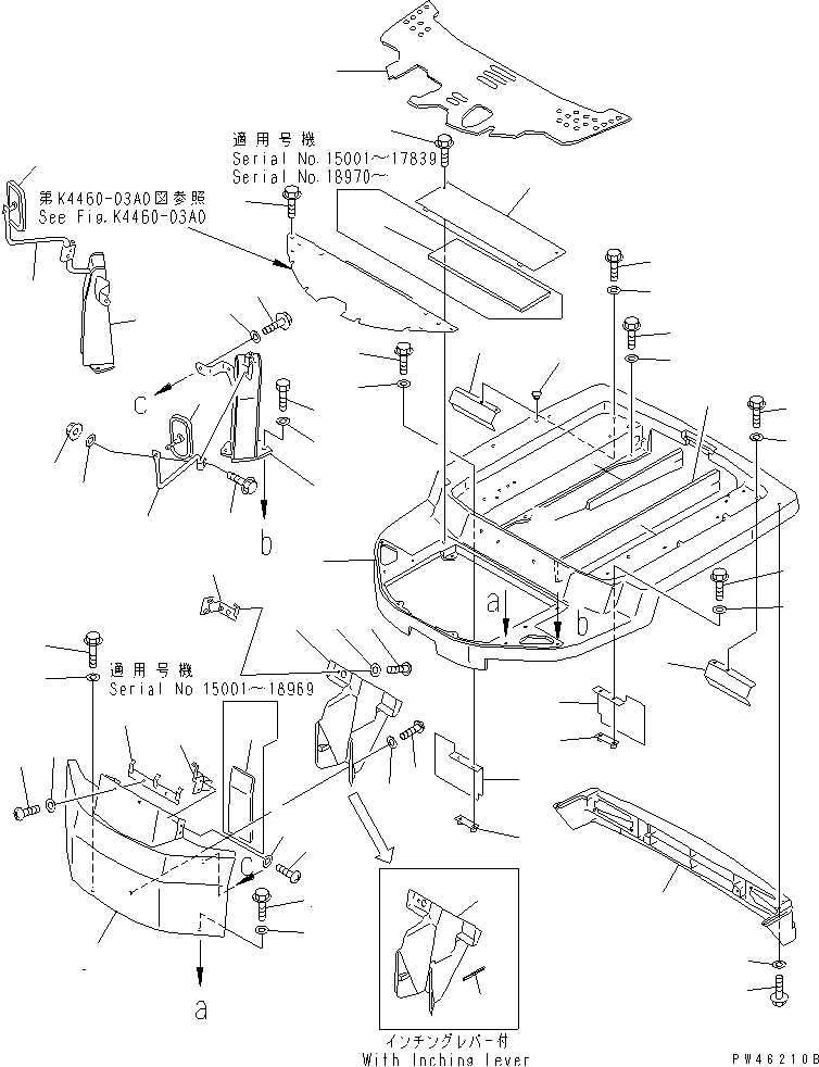 FLOOR FRAME (WITHOUT CANOPY AND CAB)(#15001-18969) — komatsu parts diagram