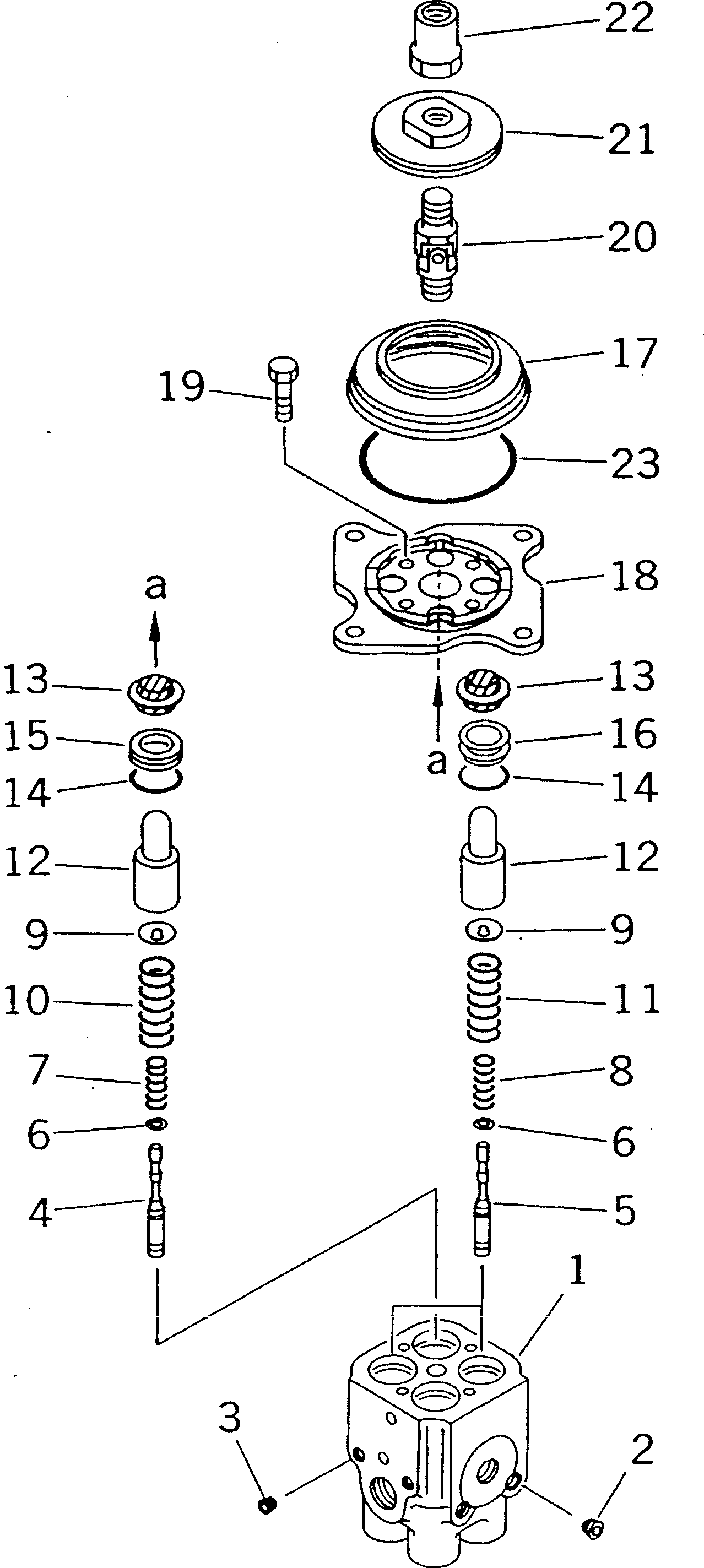 P.P.C. VALVE (FOR MONO LEVER STEERING)(#76441-78603) — komatsu parts diagram
