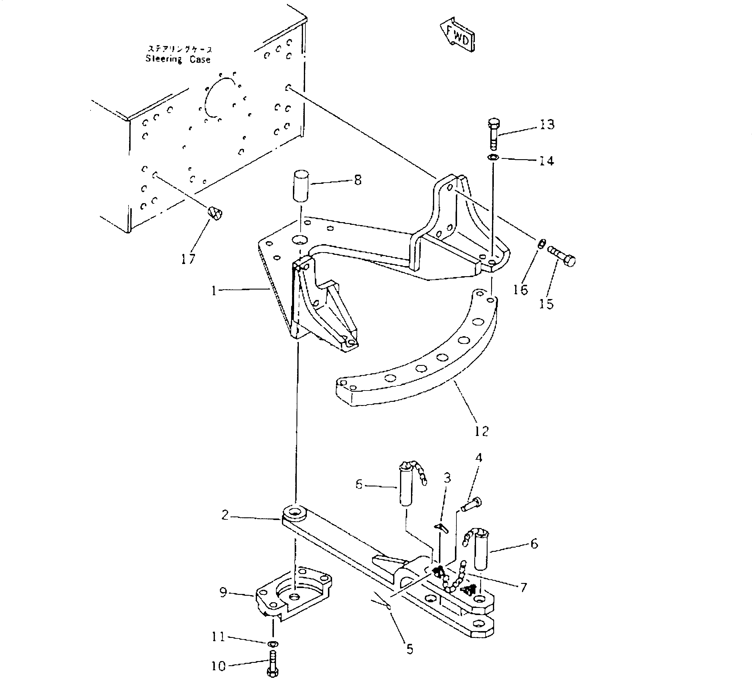 SWING DRAWBAR — komatsu parts diagram