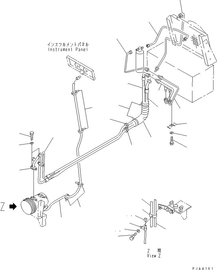 AIR CONDITIONER (AIR COMPRESSOR PIPING) (5/6) (FOR JAPAN) — komatsu parts diagram