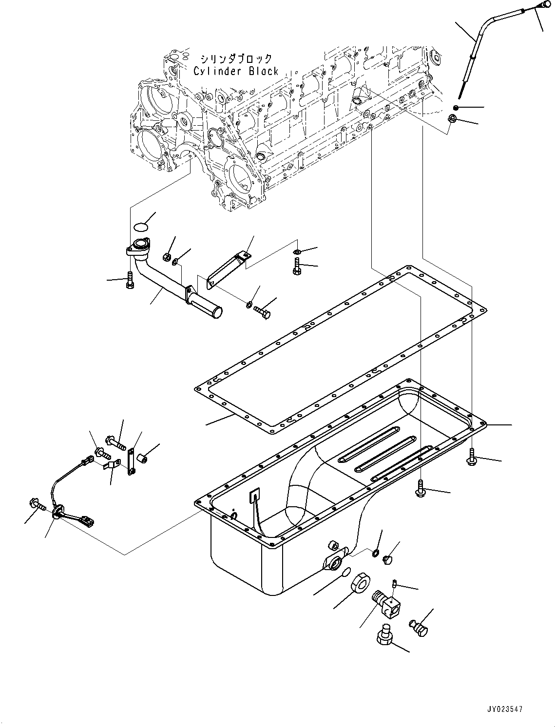Engine Oil Pan, (#573037-) — komatsu parts diagram