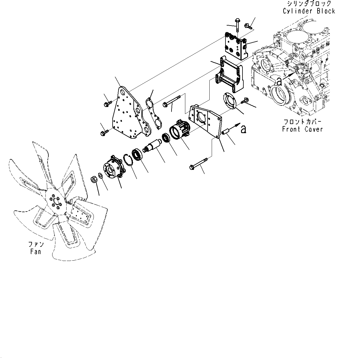 Cooling Fan Drive, (#567007-) — komatsu parts diagram