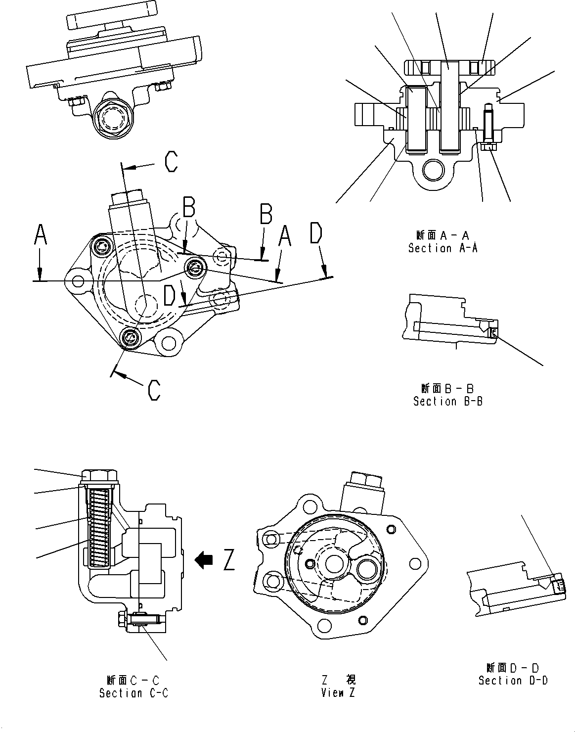 Exhaust Gas Re-circulation (EGR) Valve, Inner Parts, EGR Oil Pump(#567007-) — komatsu parts diagram