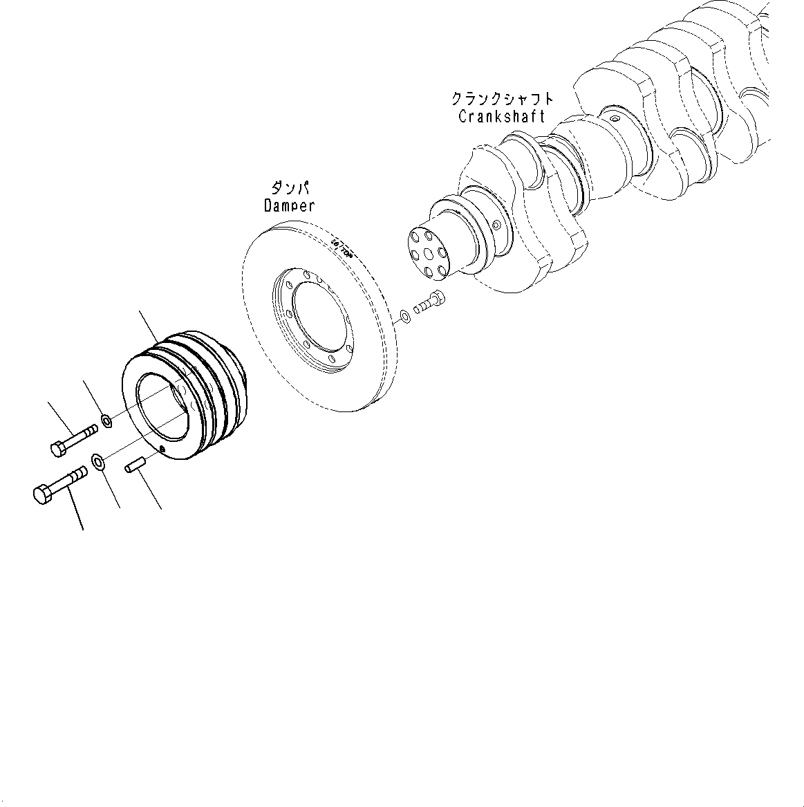 Crank Pulley, (#567007-) — komatsu parts diagram