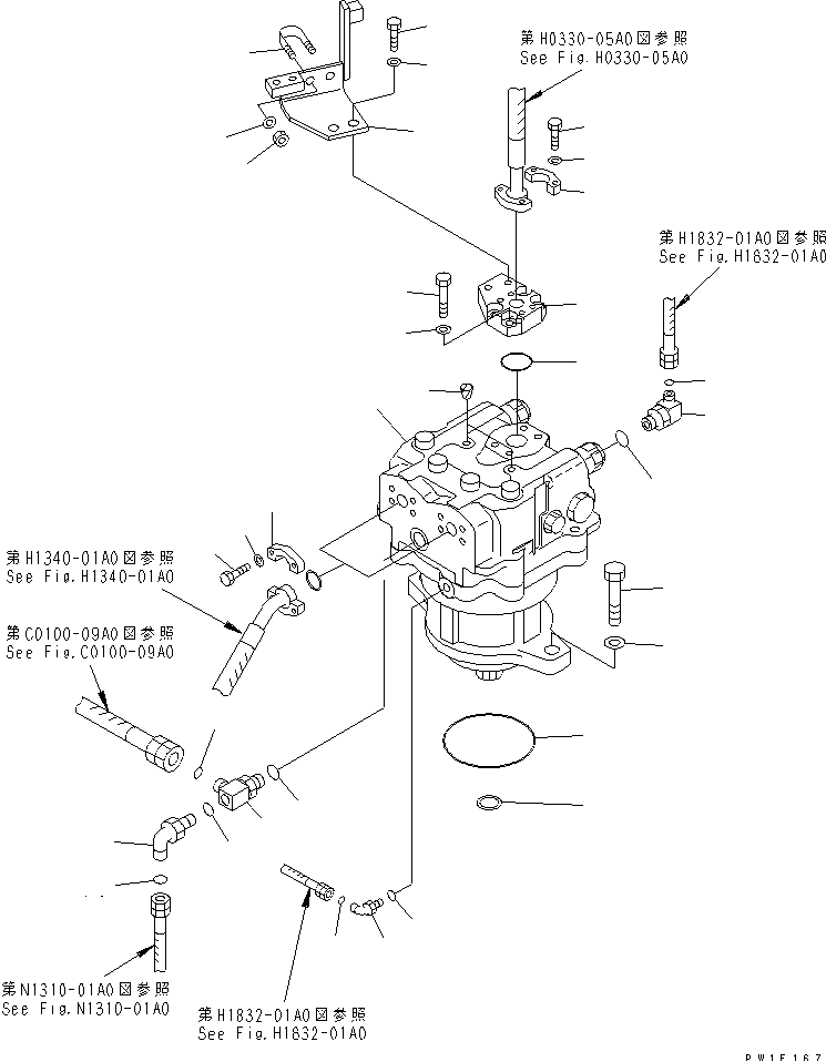 SWING MOTOR (REAR) — komatsu parts diagram