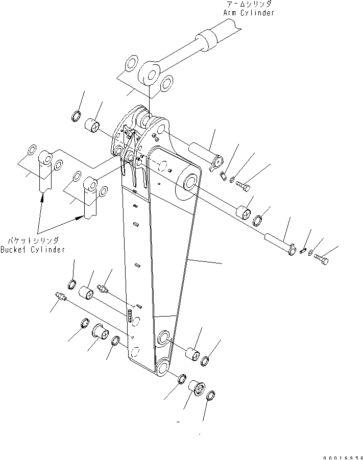 ARM (3.4M) (FOR BACKHOE) (SE) — komatsu parts diagram