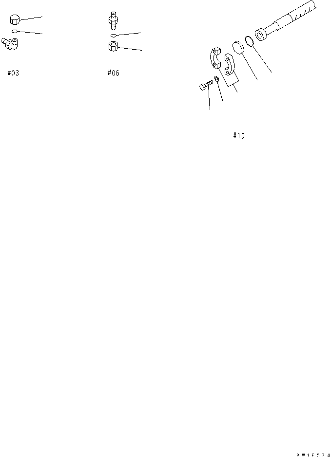 FLUSHING AND BLIND PARTS (LOWER BLIND PARTS) — komatsu parts diagram