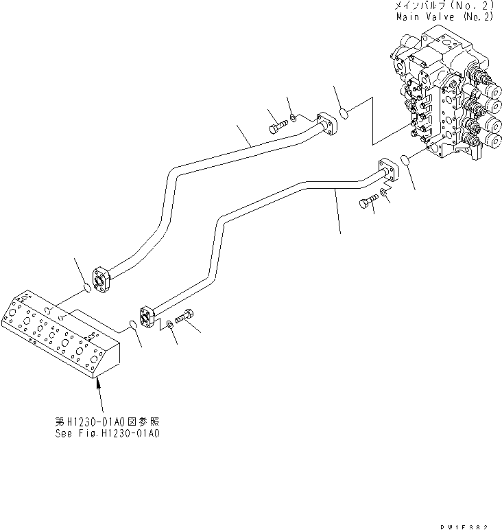 ARM LINS (NO.2 VALVE) — komatsu parts diagram
