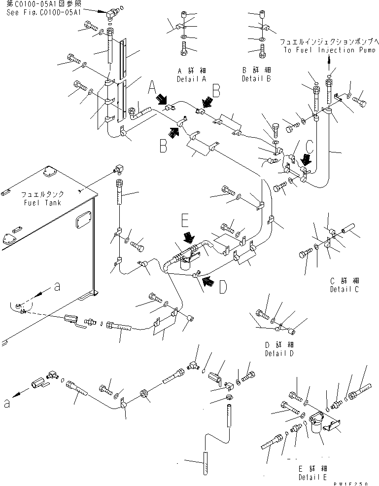 FUEL LINE — komatsu parts diagram