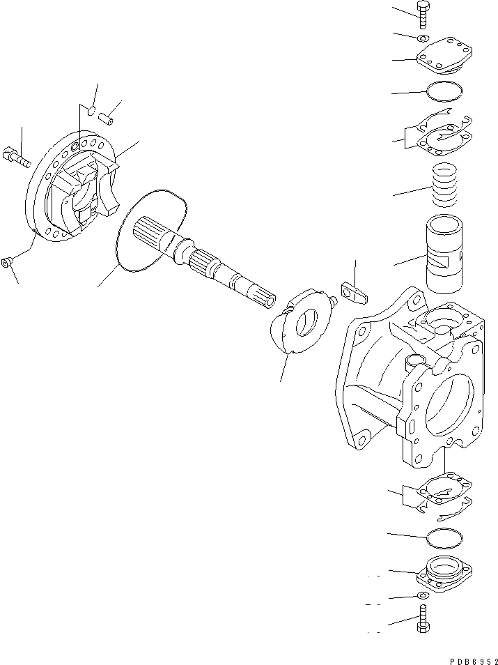 MAIN PUMP (3/9) (N0.2 PUMP) — komatsu parts diagram