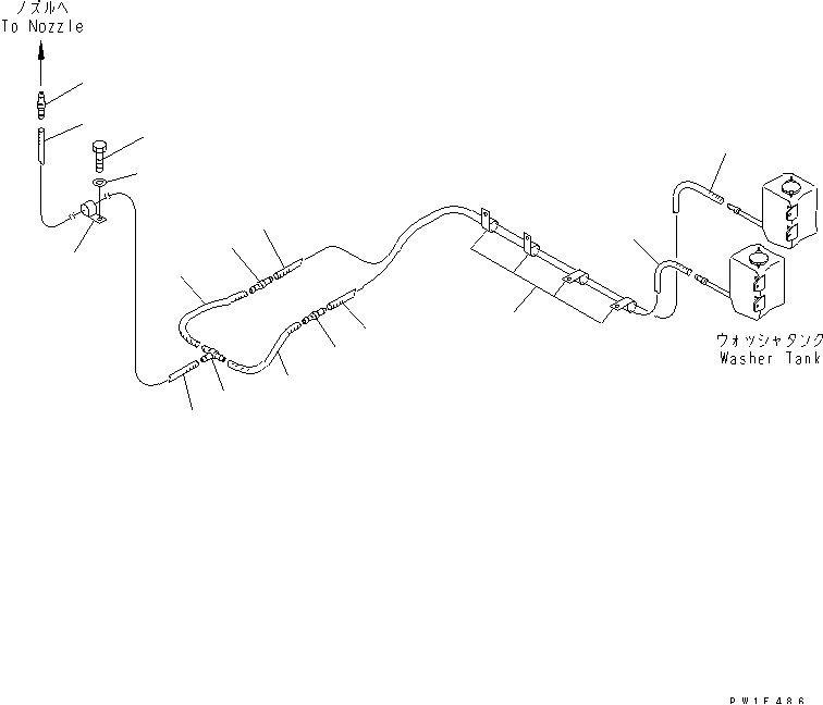 WINDOW WASHER — komatsu parts diagram