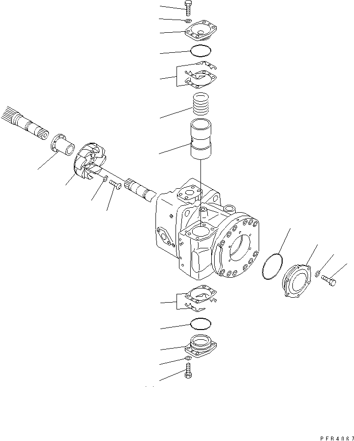 MAIN PUMP (10/16) (N0.3 PUMP) — komatsu parts diagram