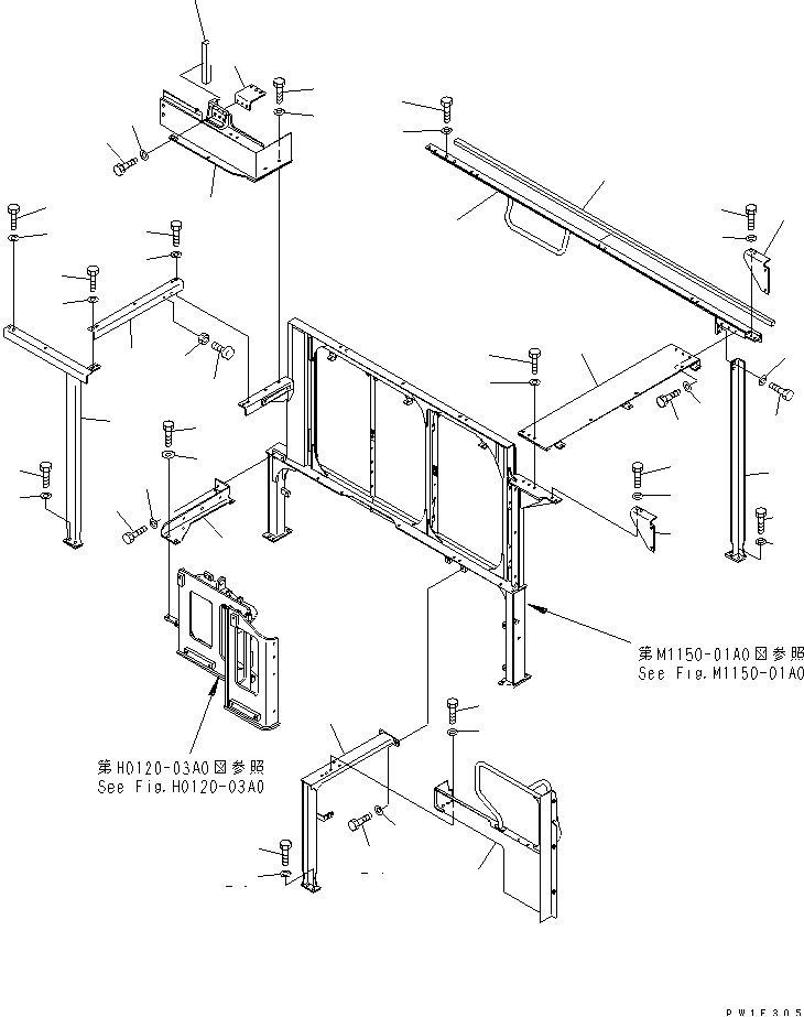 FRAME — komatsu parts diagram