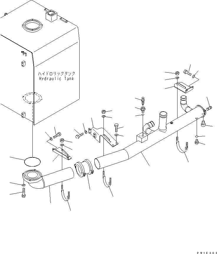 SUCTION LINES (TANK LINE) (1/2) — komatsu parts diagram