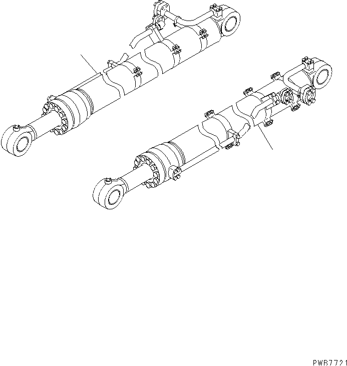 BUCKET CYLINDER (FOR BACKHOE) (FOR 3.4M ARM) (SE) — komatsu parts diagram
