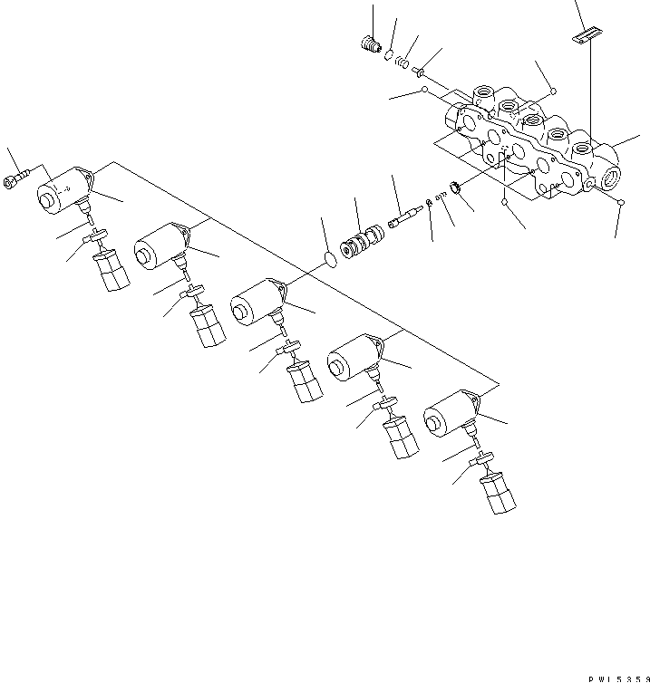 SOLENOID VALVE (INNER PARTS) — komatsu parts diagram