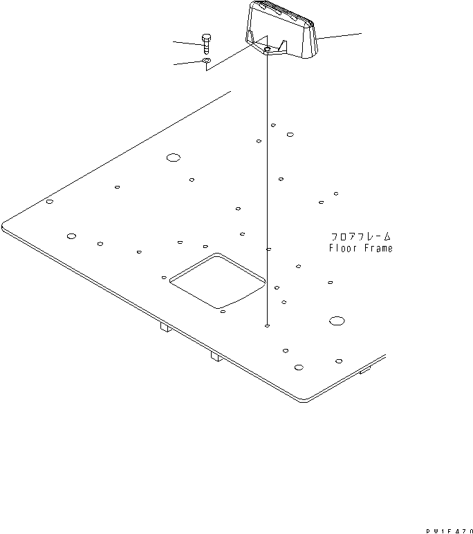 FLOOR FRAME (FOOT REST) (L.H.) — komatsu parts diagram