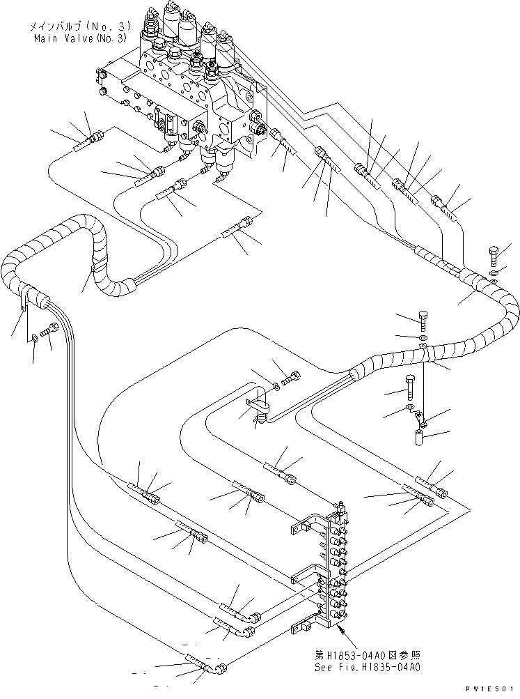 PPC LINES JOINT (HOSE, VALVE) — komatsu parts diagram