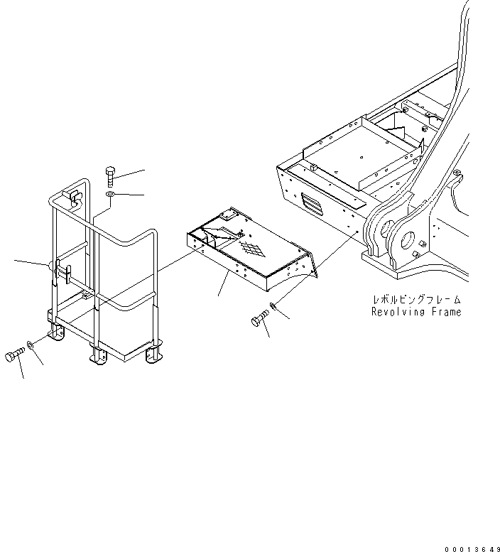 RIGHT SIDE STEP (AUTO GREASE) — komatsu parts diagram