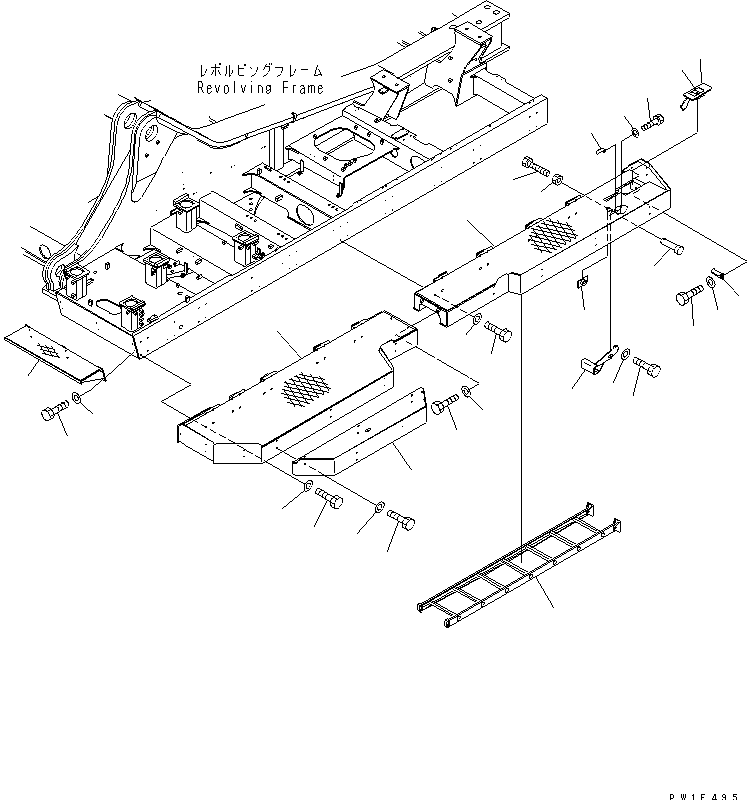 LEFT SIDE STEP — komatsu parts diagram