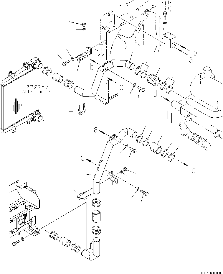 COOLING (AIR PIPING) — komatsu parts diagram