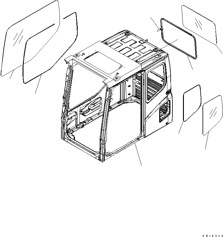 OPERATOR'S CAB (CAB) (QUARRY SPEC.) — komatsu parts diagram