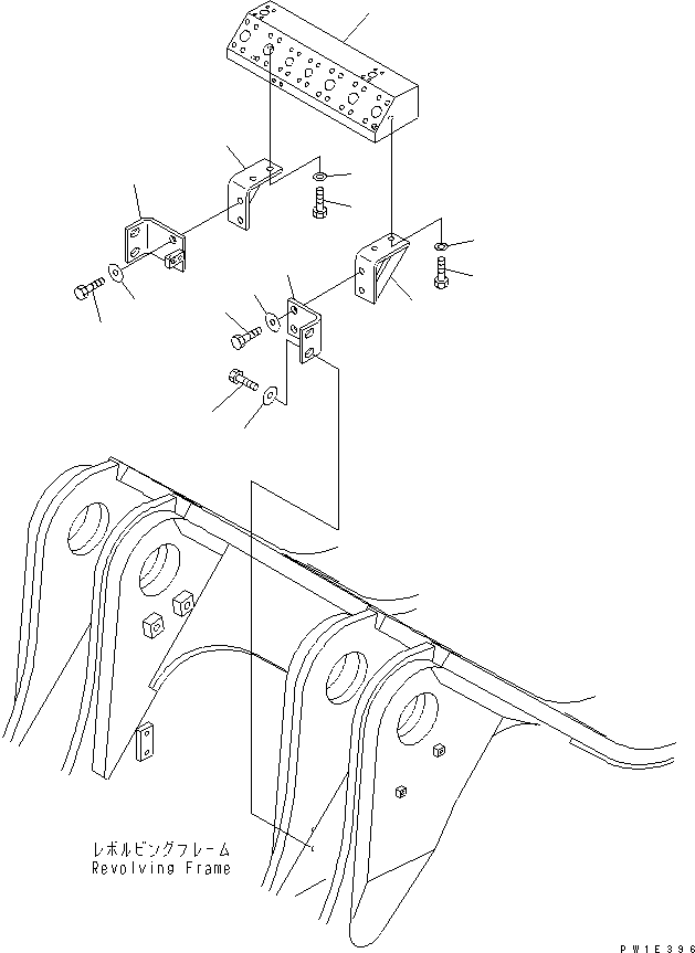 BOOM FOOT BRACKET — komatsu parts diagram