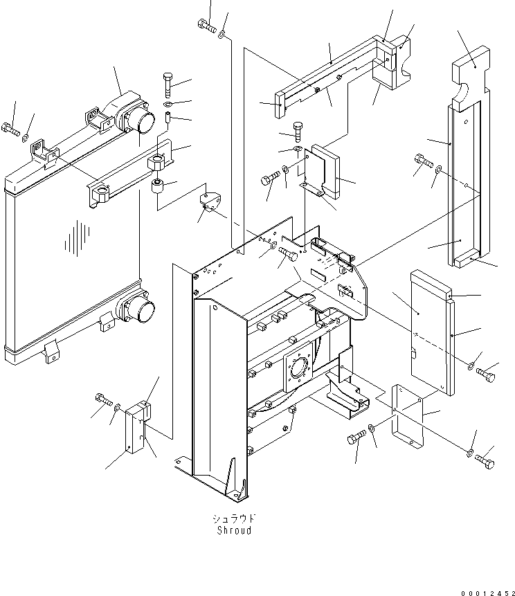 COOLING (AFTER COOLER) (WIND-BRAKER)(#20049-) — komatsu parts diagram