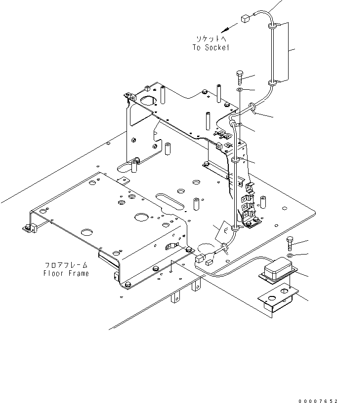 FLOOR FRAME (12V CONVERTER) — komatsu parts diagram