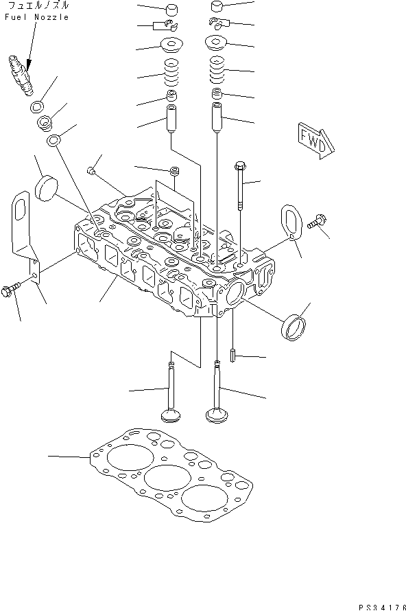CYLINDER HEAD — komatsu parts diagram