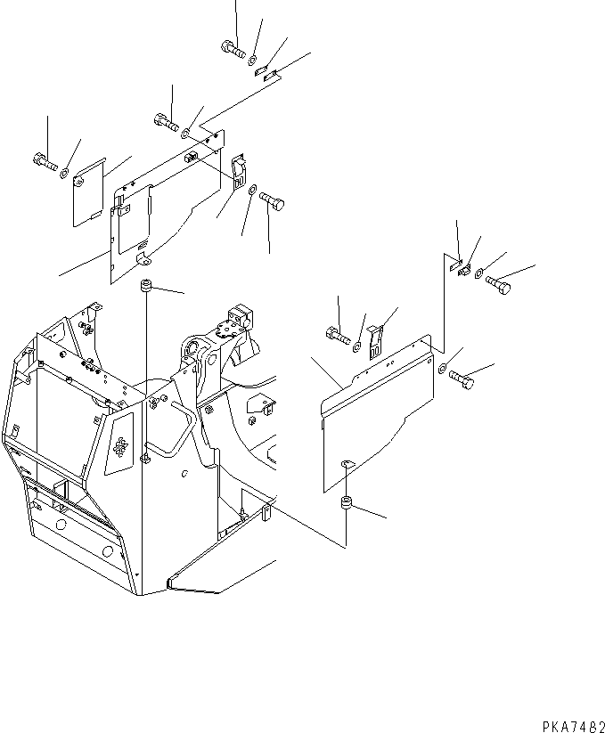 FRONT GUARD (ENGINE SIDE COVER, LOWER) — komatsu parts diagram