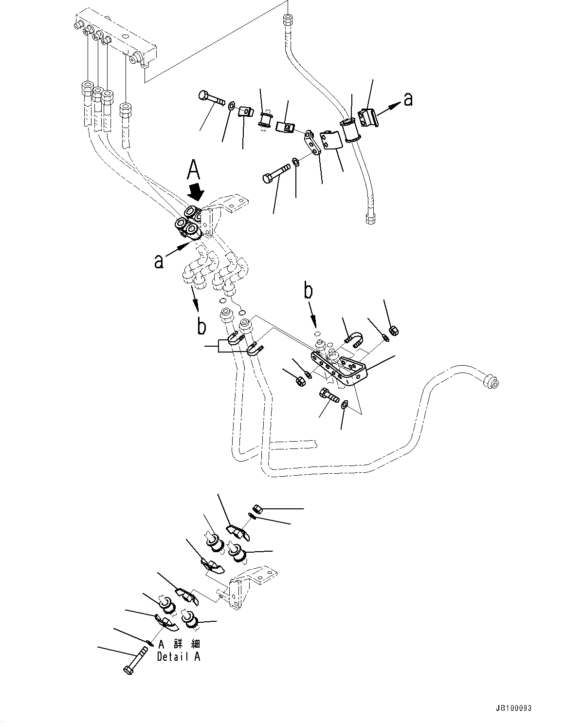 Brake Piping, Clamp (2/2)(#20135-) — komatsu parts diagram