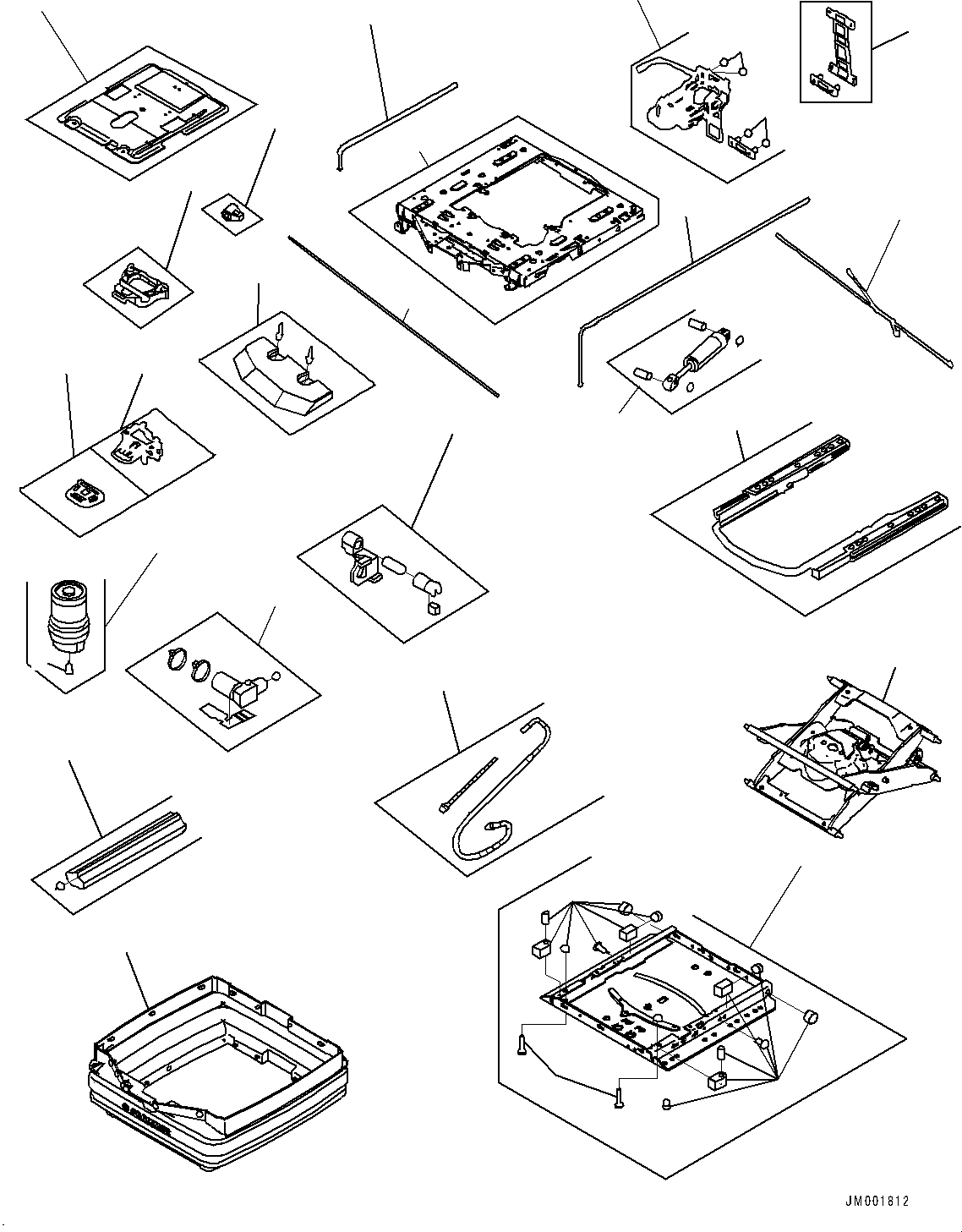 Cab, Operator's Seat,GRAMMER (2/2)(#20001-) — komatsu parts diagram