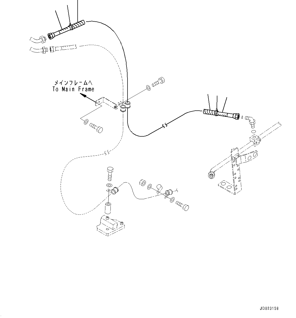 Radiator, Steering Oil Cooler Piping(#20001-) — komatsu parts diagram