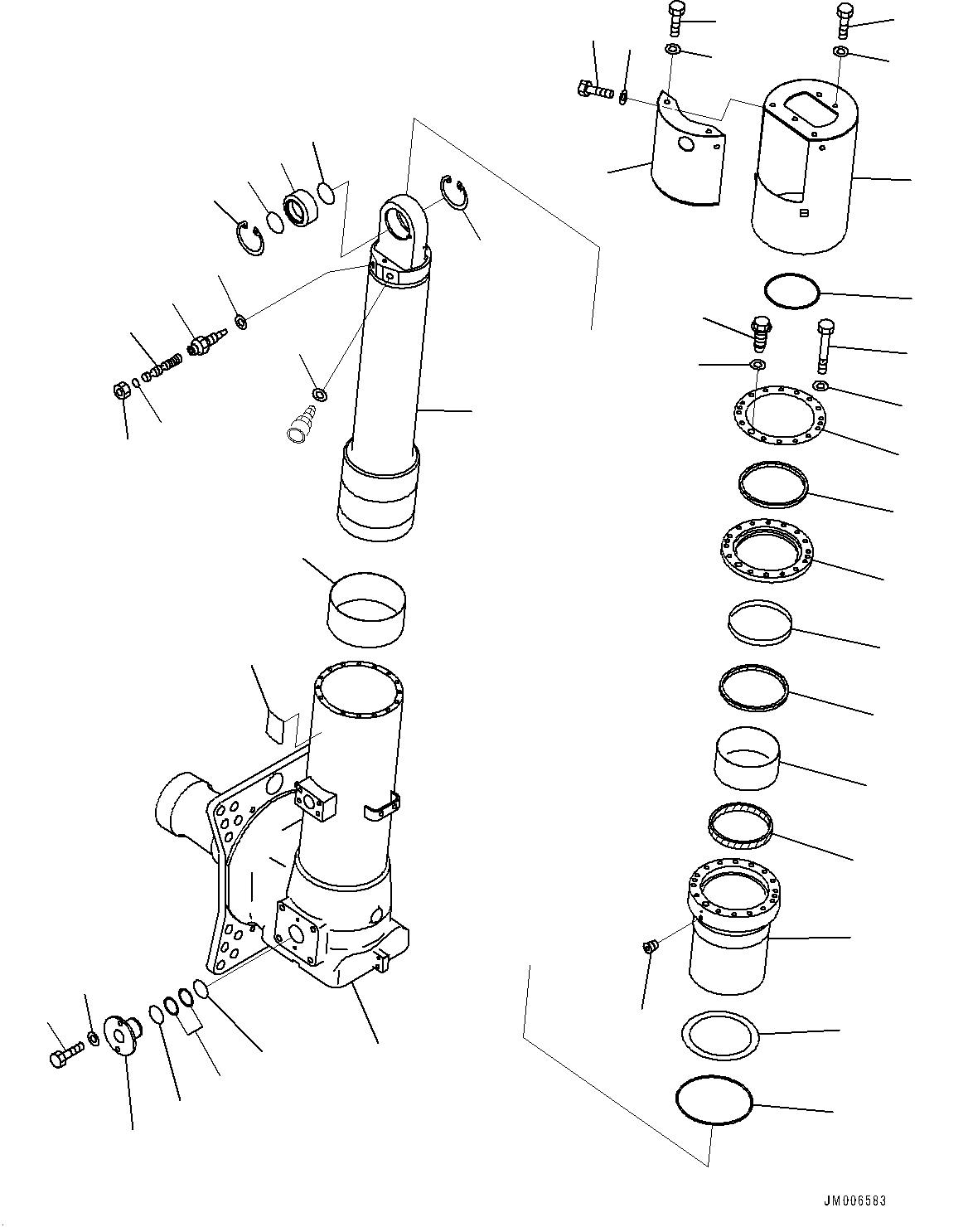 Front Axle, Cylinder R.H.(#20044-) — komatsu parts diagram