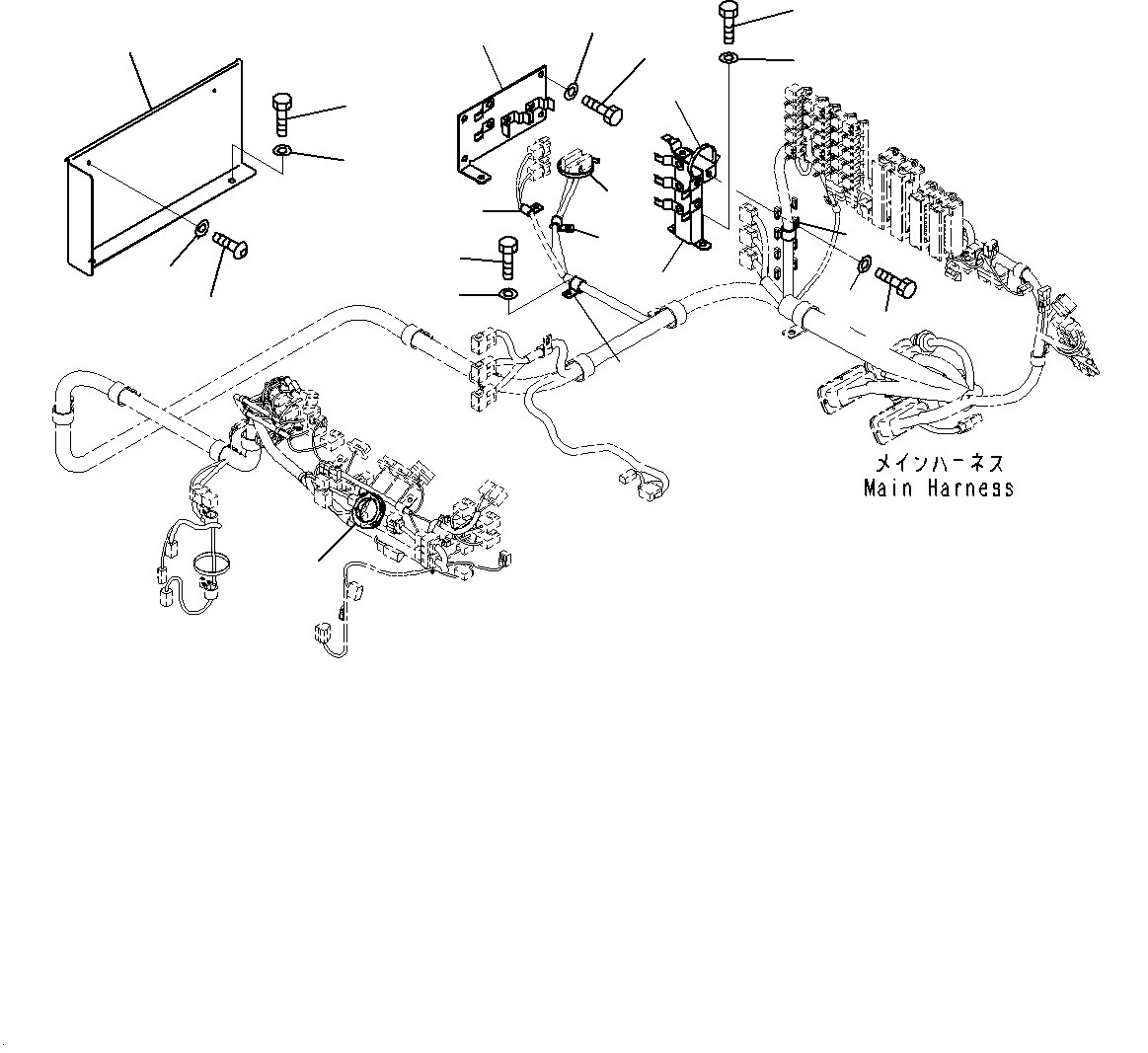 Cab, Cab In Parts, Rear Cover(#20001-) — komatsu parts diagram