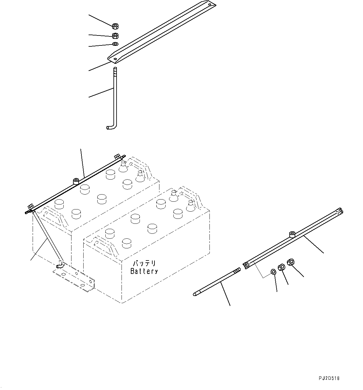 Battery Box, Related Parts (1/2)(#20001-) — komatsu parts diagram