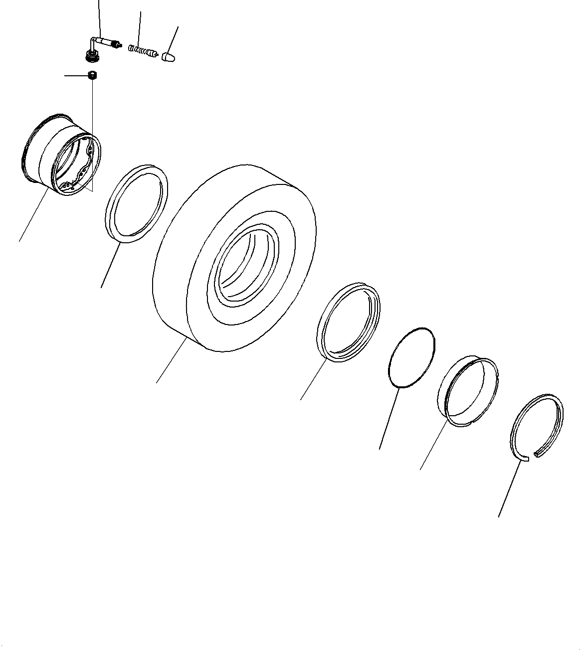Tire and Rim, Front (With 24.00-35 E4 CR RL, Toyo)(#20001-) — komatsu parts diagram