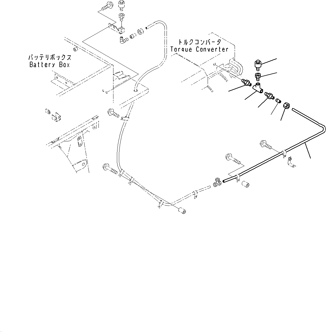 Torque Converter and Transmission, Breather Piping(#20001-) — komatsu parts diagram